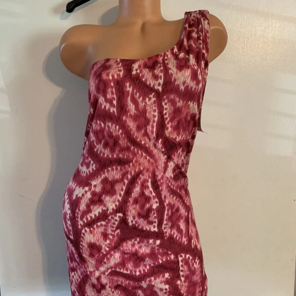NWT Women’s GUESS One Shoulder Dress “Goddess” Plum Size Medium